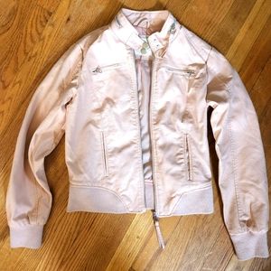 Pink faux leather jacket